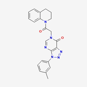 B2692978 6-[2-(3,4-dihydro-2H-quinolin-1-yl)-2-oxoethyl]-3-(3-methylphenyl)triazolo[4,5-d]pyrimidin-7-one CAS No. 872590-99-3
