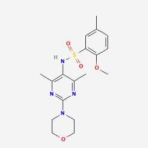 molecular formula C18H24N4O4S B2693007 N-(4,6-dimethyl-2-morpholinopyrimidin-5-yl)-2-methoxy-5-methylbenzenesulfonamide CAS No. 1797659-69-8