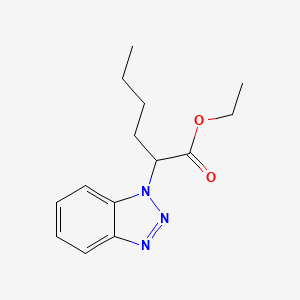 molecular formula C14H19N3O2 B2693032 Ethyl 2-(1H-1,2,3-benzotriazol-1-yl)hexanoate CAS No. 115054-74-5