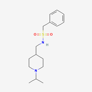molecular formula C16H26N2O2S B2693035 N-((1-isopropylpiperidin-4-yl)methyl)-1-phenylmethanesulfonamide CAS No. 946291-74-3