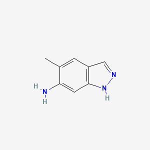 molecular formula C8H9N3 B2693041 5-methyl-1H-indazol-6-amine CAS No. 75844-28-9