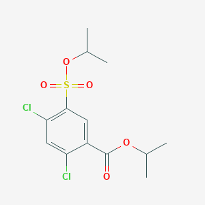 molecular formula C13H16Cl2O5S B2693071 Propan-2-yl 2,4-dichloro-5-propan-2-yloxysulfonylbenzoate CAS No. 2470438-28-7