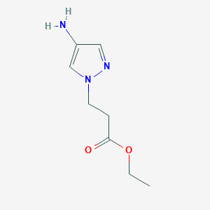 molecular formula C8H13N3O2 B2693115 ethyl 3-(4-aminopyrazol-1-yl)propanoate CAS No. 1620585-78-5