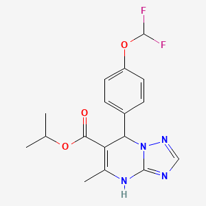 molecular formula C17H18F2N4O3 B2693159 Isopropyl 7-(4-(difluoromethoxy)phenyl)-5-methyl-4,7-dihydro-[1,2,4]triazolo[1,5-a]pyrimidine-6-carboxylate CAS No. 909575-14-0