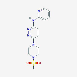 molecular formula C14H18N6O2S B2693166 6-(4-(methylsulfonyl)piperazin-1-yl)-N-(pyridin-2-yl)pyridazin-3-amine CAS No. 1021249-64-8