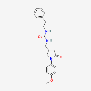 1-((1-(4-Methoxyphenyl)-5-oxopyrrolidin-3-yl)methyl)-3-phenethylurea