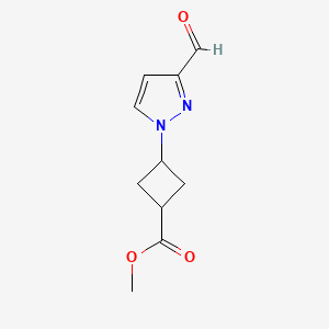 Methyl 3-(3-formylpyrazol-1-yl)cyclobutane-1-carboxylate