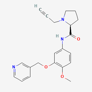 (2S)-N-{4-methoxy-3-[(pyridin-3-yl)methoxy]phenyl}-1-(prop-2-yn-1-yl)pyrrolidine-2-carboxamide