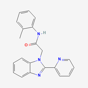 2-(2-(pyridin-2-yl)-1H-benzo[d]imidazol-1-yl)-N-(o-tolyl)acetamide