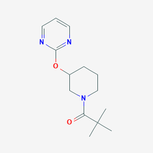 2,2-Dimethyl-1-(3-(pyrimidin-2-yloxy)piperidin-1-yl)propan-1-one