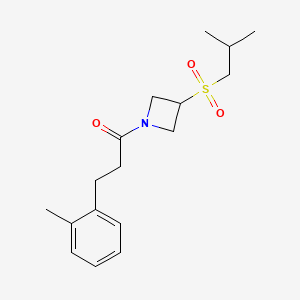 molecular formula C17H25NO3S B2693275 1-(3-(Isobutylsulfonyl)azetidin-1-yl)-3-(o-tolyl)propan-1-one CAS No. 1797632-58-6