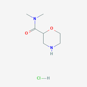 B2693303 N,N-dimethylmorpholine-2-carboxamide hydrochloride CAS No. 135072-23-0; 1361115-06-1