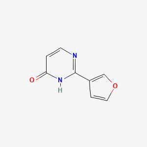 molecular formula C8H6N2O2 B2693371 2-(Furan-3-YL)pyrimidin-4-OL CAS No. 1159817-11-4