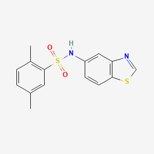 molecular formula C15H14N2O2S2 B2693480 N-(benzo[d]thiazol-5-yl)-2,5-dimethylbenzenesulfonamide CAS No. 690962-06-2