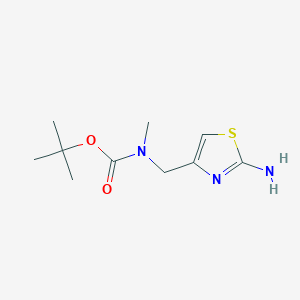 molecular formula C10H17N3O2S B2693485 tert-butylN-[(2-amino-1,3-thiazol-4-yl)methyl]-N-methylcarbamate CAS No. 2460757-15-5