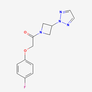 molecular formula C13H13FN4O2 B2693512 1-(3-(2H-1,2,3-triazol-2-yl)azetidin-1-yl)-2-(4-fluorophenoxy)ethan-1-one CAS No. 2189500-17-0