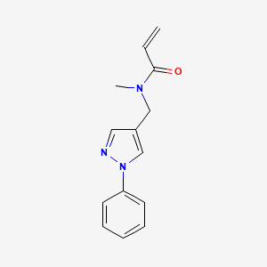 molecular formula C14H15N3O B2693531 N-methyl-N-[(1-phenyl-1H-pyrazol-4-yl)methyl]prop-2-enamide CAS No. 2286534-50-5