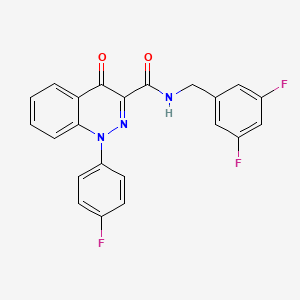 molecular formula C22H14F3N3O2 B2693554 N-[(3,5-difluorophenyl)methyl]-1-(4-fluorophenyl)-4-oxo-1,4-dihydrocinnoline-3-carboxamide CAS No. 1251683-46-1