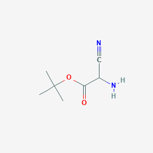 molecular formula C7H12N2O2 B2693588 Tert-butyl 2-amino-2-cyanoacetate CAS No. 68970-51-4