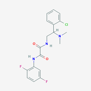 molecular formula C18H18ClF2N3O2 B2693594 N-[2-(2-chlorophenyl)-2-(dimethylamino)ethyl]-N'-(2,5-difluorophenyl)ethanediamide CAS No. 1226451-50-8