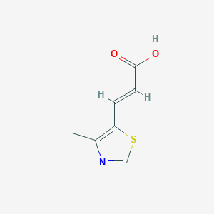 molecular formula C7H7NO2S B2693597 3-(4-Methylthiazol-5-yl)acrylic acid CAS No. 2196246-47-4; 933718-19-5