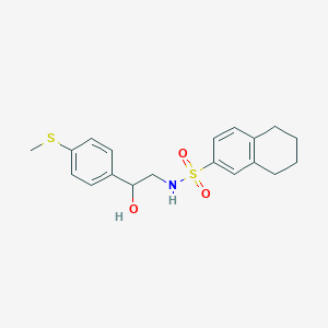 molecular formula C19H23NO3S2 B2693630 N-(2-hydroxy-2-(4-(methylthio)phenyl)ethyl)-5,6,7,8-tetrahydronaphthalene-2-sulfonamide CAS No. 1448133-13-8