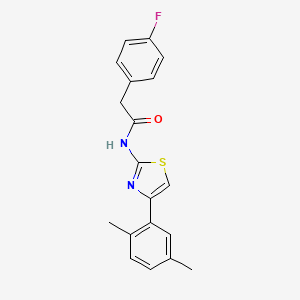 B2693636 N-[4-(2,5-dimethylphenyl)-1,3-thiazol-2-yl]-2-(4-fluorophenyl)acetamide CAS No. 924421-50-1