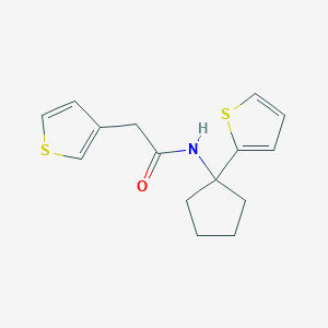 molecular formula C15H17NOS2 B2693667 N-(1-(thiophen-2-yl)cyclopentyl)-2-(thiophen-3-yl)acetamide CAS No. 2034383-96-3