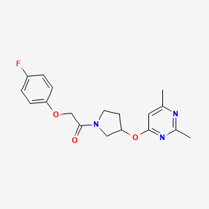 1-{3-[(2,6-Dimethylpyrimidin-4-yl)oxy]pyrrolidin-1-yl}-2-(4-fluorophenoxy)ethan-1-one