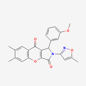 1-(3-Methoxyphenyl)-6,7-dimethyl-2-(5-methylisoxazol-3-yl)-1,2-dihydrochromeno[2,3-c]pyrrole-3,9-dione