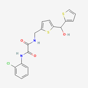 N1-(2-chlorophenyl)-N2-((5-(hydroxy(thiophen-2-yl)methyl)thiophen-2-yl)methyl)oxalamide