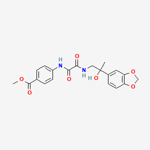 molecular formula C20H20N2O7 B2693844 methyl 4-({[2-(2H-1,3-benzodioxol-5-yl)-2-hydroxypropyl]carbamoyl}formamido)benzoate CAS No. 1396798-56-3