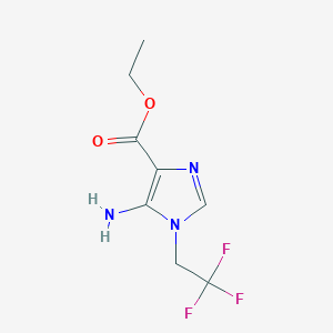 molecular formula C8H10F3N3O2 B2693866 Ethyl 5-amino-1-(2,2,2-trifluoroethyl)-1h-imidazole-4-carboxylate CAS No. 915030-04-5