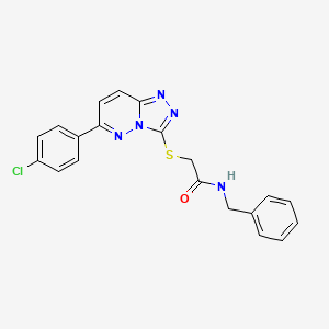 molecular formula C20H16ClN5OS B2693929 N-benzyl-2-((6-(4-chlorophenyl)-[1,2,4]triazolo[4,3-b]pyridazin-3-yl)thio)acetamide CAS No. 894040-03-0