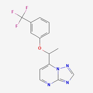 7-(1-(3-(Trifluoromethyl)phenoxy)ethyl)(1,2,4)triazolo[1,5-a]pyrimidine