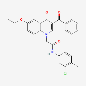 2-(3-benzoyl-6-ethoxy-4-oxoquinolin-1(4H)-yl)-N-(3-chloro-4-methylphenyl)acetamide