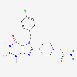 2-(4-(7-(4-chlorobenzyl)-3-methyl-2,6-dioxo-2,3,6,7-tetrahydro-1H-purin-8-yl)piperazin-1-yl)acetamide