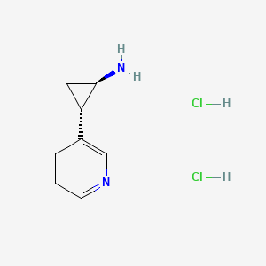 (1R,2S)-2-Pyridin-3-ylcyclopropan-1-amine;dihydrochloride