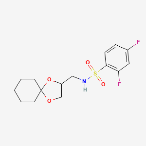 N-(1,4-dioxaspiro[4.5]decan-2-ylmethyl)-2,4-difluorobenzenesulfonamide