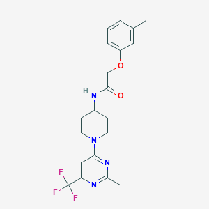 2-(3-methylphenoxy)-N-{1-[2-methyl-6-(trifluoromethyl)-4-pyrimidinyl]-4-piperidyl}acetamide