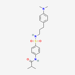 N-(4-(N-(3-(4-(dimethylamino)phenyl)propyl)sulfamoyl)phenyl)isobutyramide