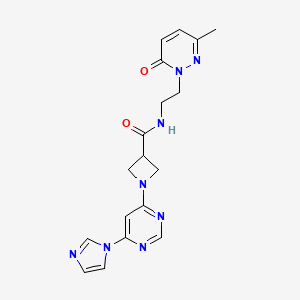 1-(6-(1H-imidazol-1-yl)pyrimidin-4-yl)-N-(2-(3-methyl-6-oxopyridazin-1(6H)-yl)ethyl)azetidine-3-carboxamide