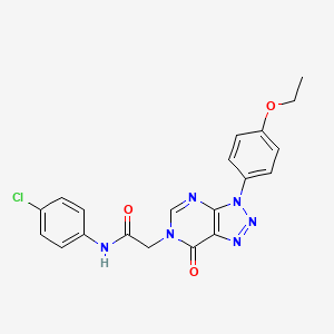 molecular formula C20H17ClN6O3 B2693993 N-(4-chlorophenyl)-2-(3-(4-ethoxyphenyl)-7-oxo-3H-[1,2,3]triazolo[4,5-d]pyrimidin-6(7H)-yl)acetamide CAS No. 896677-97-7