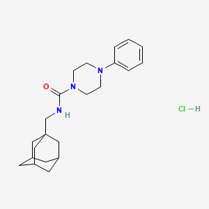 molecular formula C22H32ClN3O B2694021 N-[(adamantan-1-yl)methyl]-4-phenylpiperazine-1-carboxamide hydrochloride CAS No. 1216726-71-4
