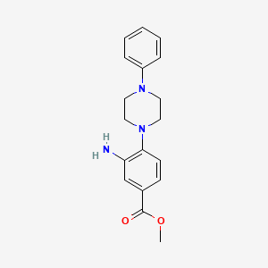 molecular formula C18H21N3O2 B2694024 Methyl 3-amino-4-(4-phenylpiperazin-1-yl)benzoate CAS No. 65639-65-8
