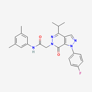 molecular formula C24H24FN5O2 B2694027 N-(3,5-dimethylphenyl)-2-[1-(4-fluorophenyl)-7-oxo-4-(propan-2-yl)-1H,6H,7H-pyrazolo[3,4-d]pyridazin-6-yl]acetamide CAS No. 946379-20-0