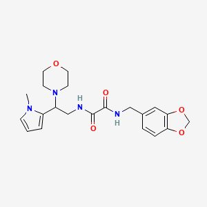 N1-(benzo[d][1,3]dioxol-5-ylmethyl)-N2-(2-(1-methyl-1H-pyrrol-2-yl)-2-morpholinoethyl)oxalamide