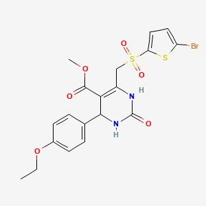 Methyl 6-(((5-bromothiophen-2-yl)sulfonyl)methyl)-4-(4-ethoxyphenyl)-2-oxo-1,2,3,4-tetrahydropyrimidine-5-carboxylate