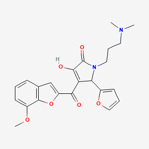 1-(3-(dimethylamino)propyl)-5-(furan-2-yl)-3-hydroxy-4-(7-methoxybenzofuran-2-carbonyl)-1H-pyrrol-2(5H)-one