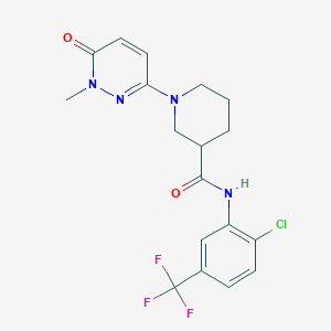 N-(2-chloro-5-(trifluoromethyl)phenyl)-1-(1-methyl-6-oxo-1,6-dihydropyridazin-3-yl)piperidine-3-carboxamide